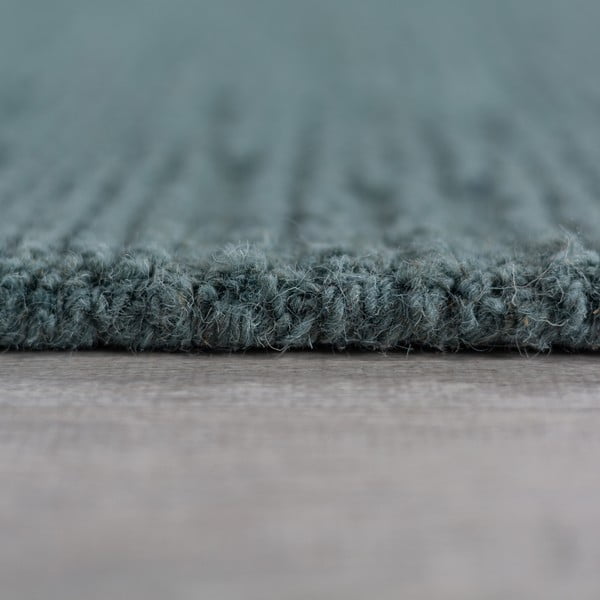 Graublauer, handgewebter Wollläufer, 80 × 230 cm Harris Boucle - Flair Rugs-image-4