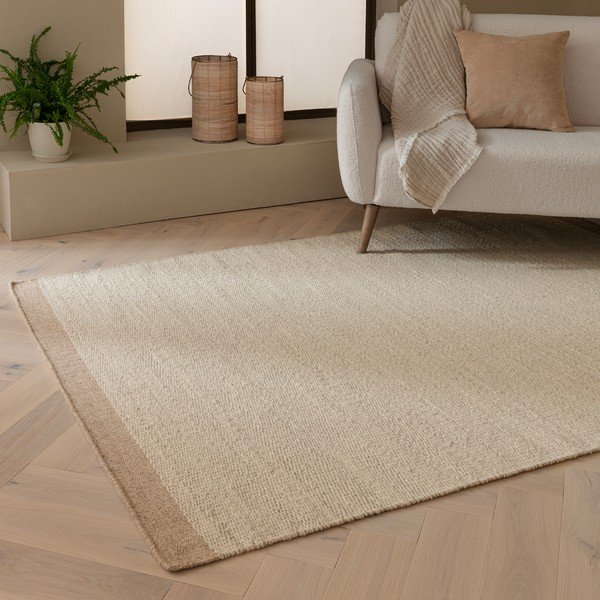 Beige/cremefarbener, handgewebter Wollteppich, 160 × 230 cm Lima Sand - Asiatic Carpets-image-1