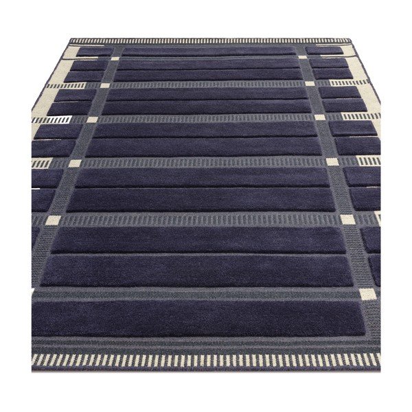 Dunkelblau/beige, handgewebter Wollteppich, 120 × 170 cm Fable - Asiatic Carpets-image-4