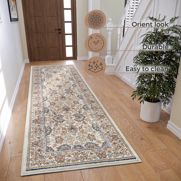 Cremefarbener Läufer 80 × 240 cm Orient Saraceni - Hanse Home-image-4