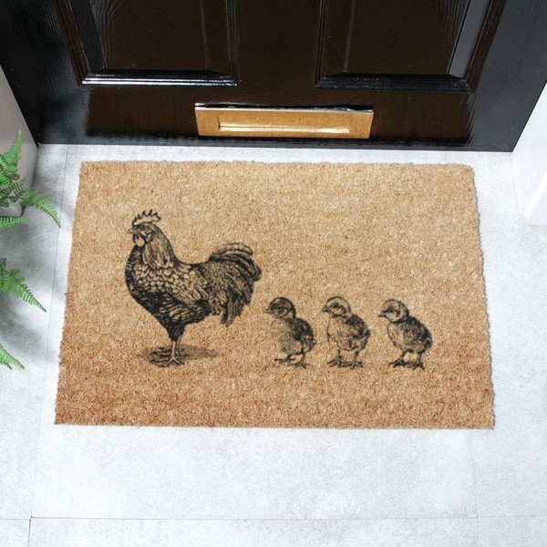 Fußmatte aus Kokosfasern, 40 x 60 cm Chickens and Chicks - Artsy Doormats-image-2