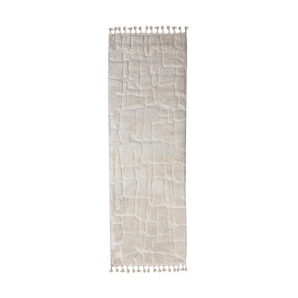 Cremefarbener Läufer 80 × 300 cm Esra Cobbled - Flair Rugs