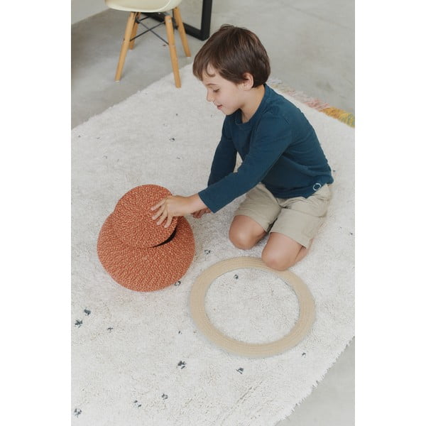 Cremefarbener, waschbarer, handgewebter Baumwollteppich für Kinder, 170 x 240 cm Stardust - Lorena Canals-image-3