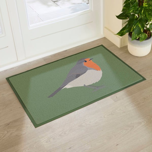 Fußmatte 60 × 90 cm Green Robin - Artsy Doormats-image-1