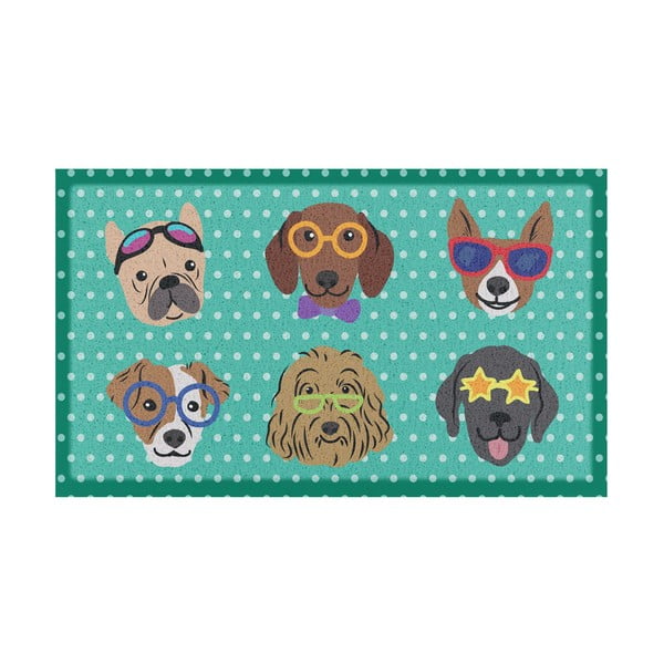 Fußmatte 40 x 70 cm Dogs on Polka Dots - Artsy Doormats