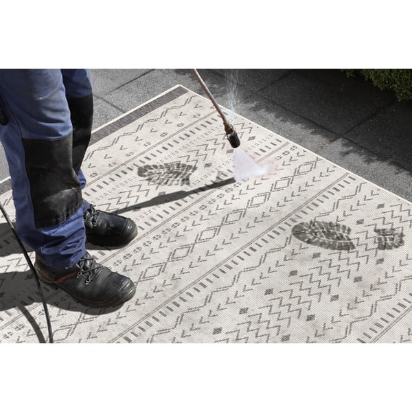 Grauer/beige Teppich für Innen- und Außenbereiche 80x150 cm Kuba – Hanse Home-image-2