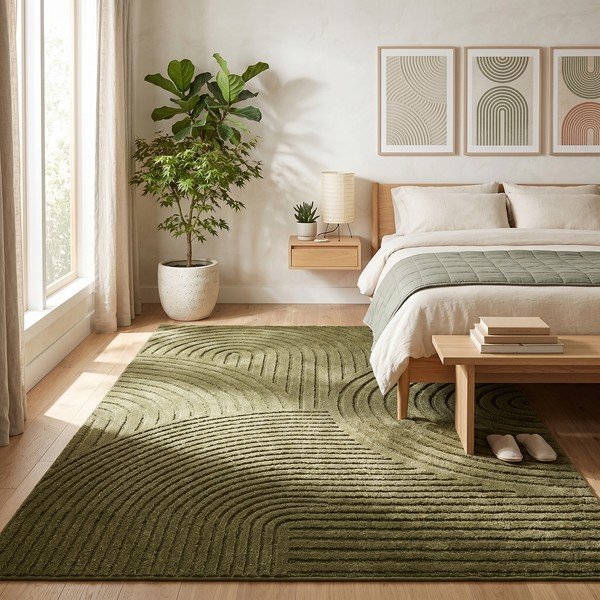 Grüner Teppich 200x290 cm Whirl – ESTE-image-3