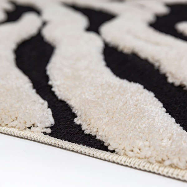 Schwarz-weißer Teppich, 200 × 300 cm Esra Zebra - Flair Rugs-image-3