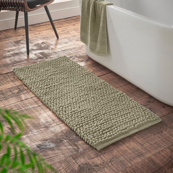 Grüner Badezimmerteppich, 50 × 120 cm Aspen Bobble - Bianca-image-1