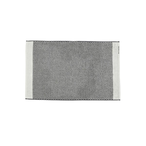 Schwarz-weiße Textil-Badezimmermatte, 50 x 80 cm Grid - Mette Ditmer Denmark