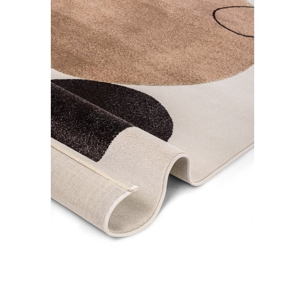 Beiger/cremefarbener Teppich 140 × 200 cm Peblinne - Universal-image-2