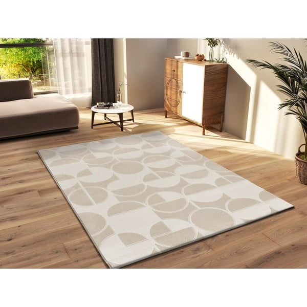 Teppich in Creme- und Elfenbeinfarben, 160 × 230 cm Flora - Universal-image-1