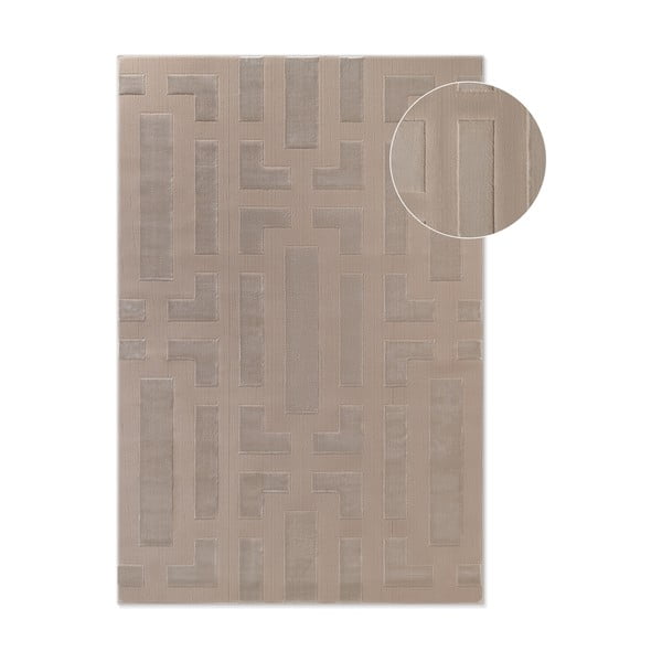 Beiger Teppich 120 × 170 cm Perles Onyx - Elle Decoration