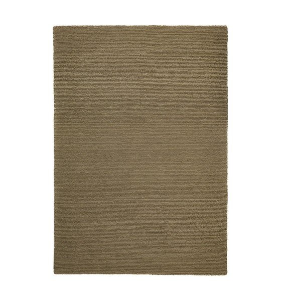 Khaki-farbener, handgewebter Wollteppich, 160 x 230 cm Harris Boucle - Flair Rugs