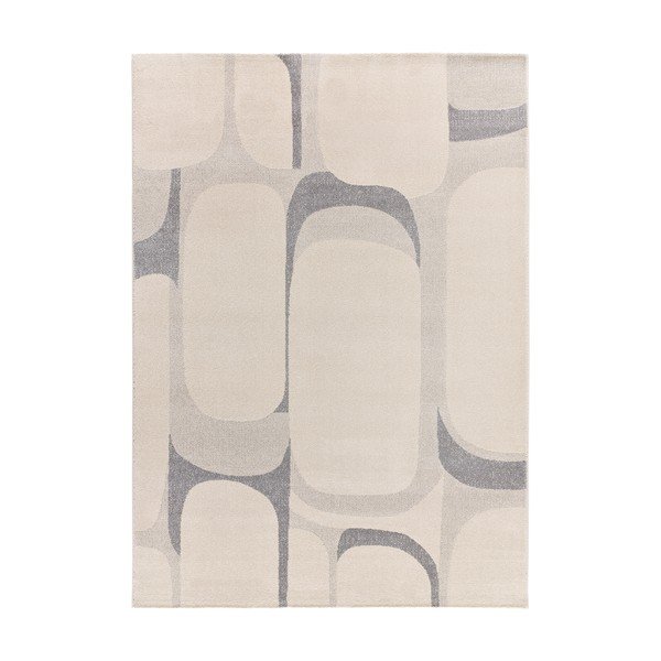 Hellgrauer/cremefarbener Teppich 133x190 cm Porto – Universal-image-4