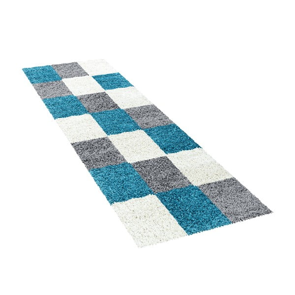 Grau-türkisfarbener Läufer, 80 × 250 cm Life - Ayyildiz Carpets