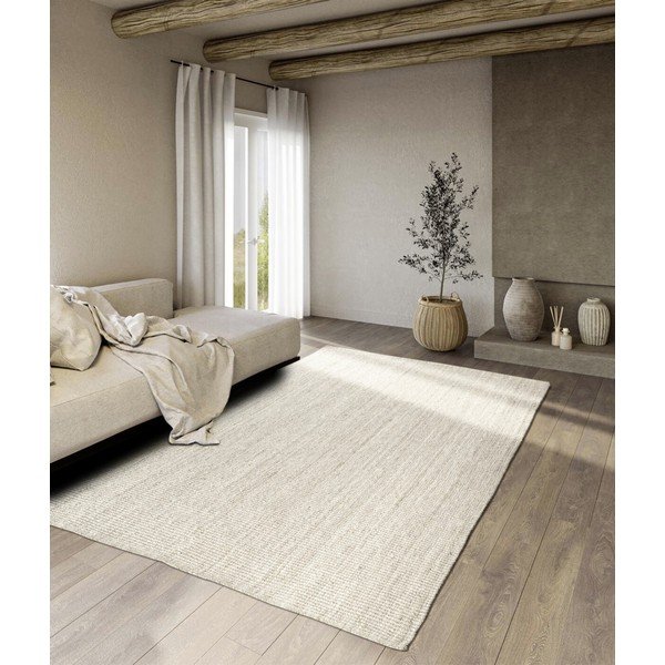 Weißer, beidseitig nutzbarer/handgewebter Jute-Teppich, 200 × 290 cm Rosalie - Villeroy&Boch-image-1
