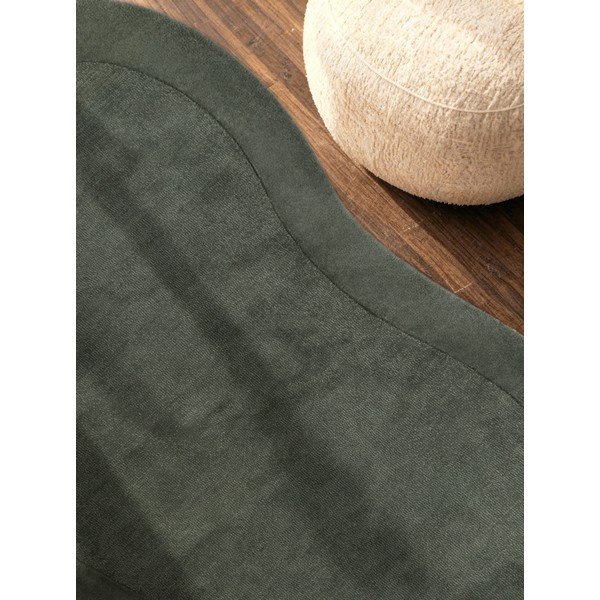 Dunkelgrüner, handgewebter Teppich mit Wollanteil, 125 x 200 cm Organic Kivi Green - Villeroy&Boch-image-3