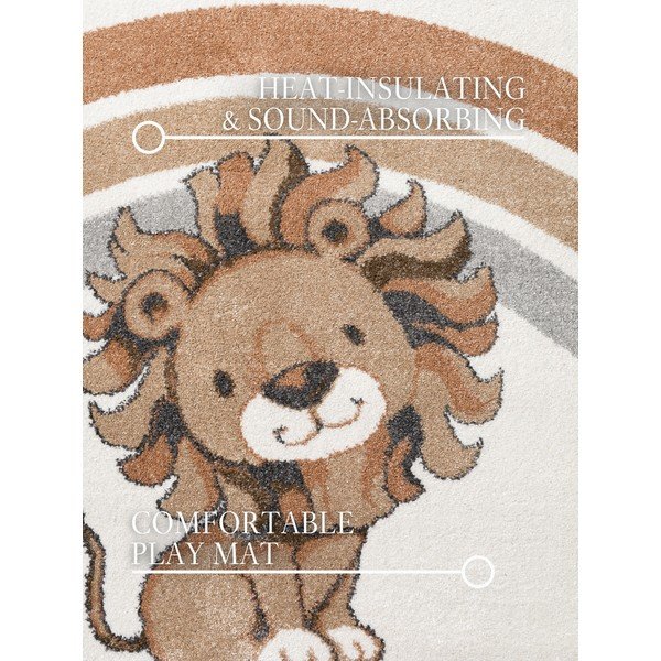 Cremefarbener Kinderteppich 160 x 230 cm Roar like a Lion Rainbow Party - Villeroy&Boch-image-3