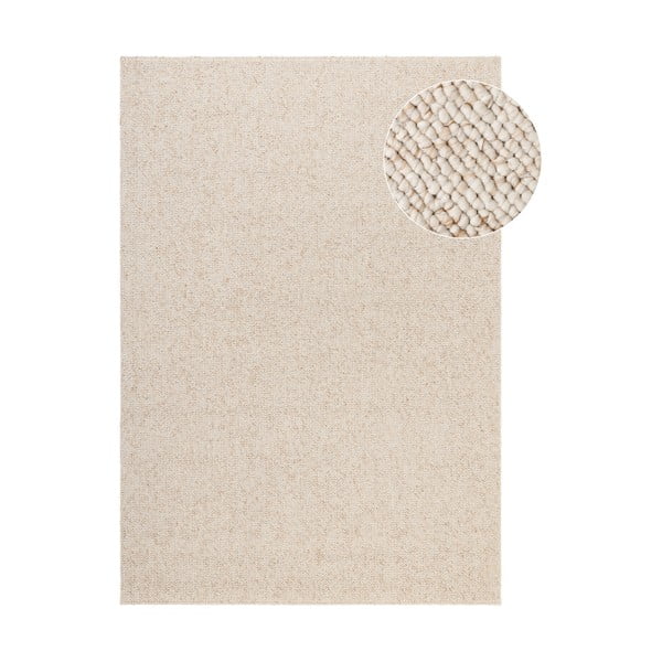 Cremefarbener, waschbarer Teppich, 120 × 170 cm Rocco Cream - Elle Decoration