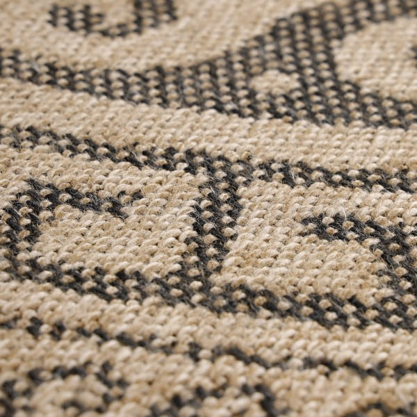 Schwarz-beiger runder Outdoor-Teppich, Ø 120 cm Comilla - Ayyildiz Carpets-image-2