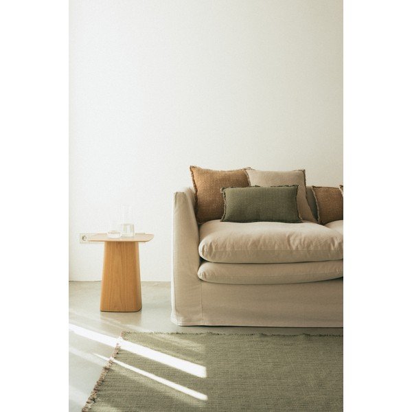 Khaki-farbener, handgewebter Baumwollteppich, 200 × 300 cm Handloom - Lorena Canals-image-1