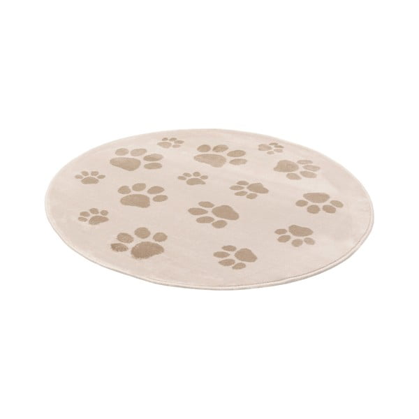 Beiger Kinderteppich, Ø 100 cm Paws Light Beige - FD-image-4