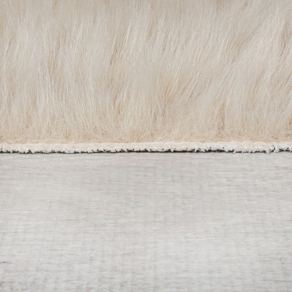 Cremefarbenes Kunstfell, 80 × 150 cm Waffle Faux Fur - Flair Rugs-image-4