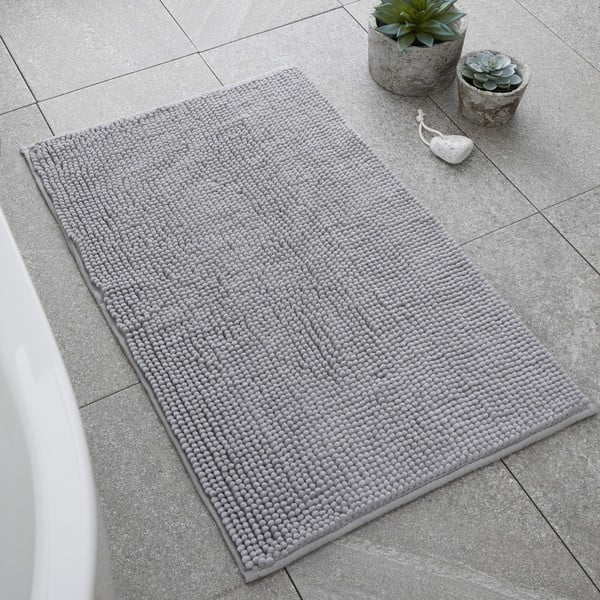 Grauer Badezimmerteppich, 50 x 80 cm Bobble - Catherine Lansfield-image-1
