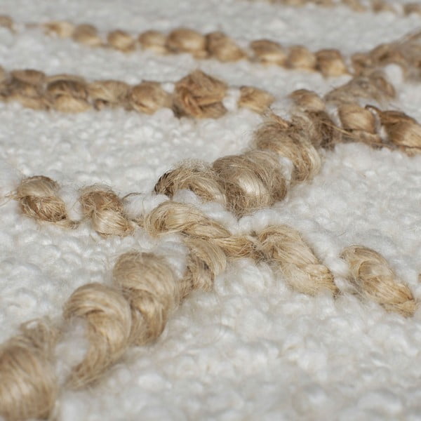 Cremefarbener, handgewebter Teppich mit Wollanteil, 120 x 170 cm Astera Linear - Flair Rugs-image-3