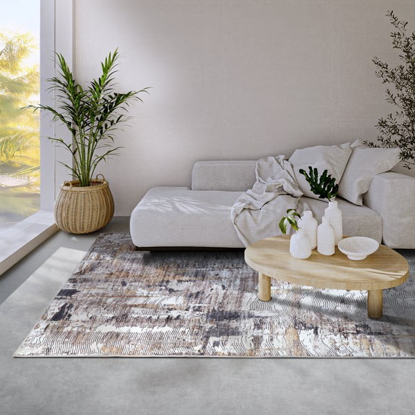 Hellgrauer Teppich, 120 × 160 cm Malard Anthracite Gold - Elle Decoration-image-1