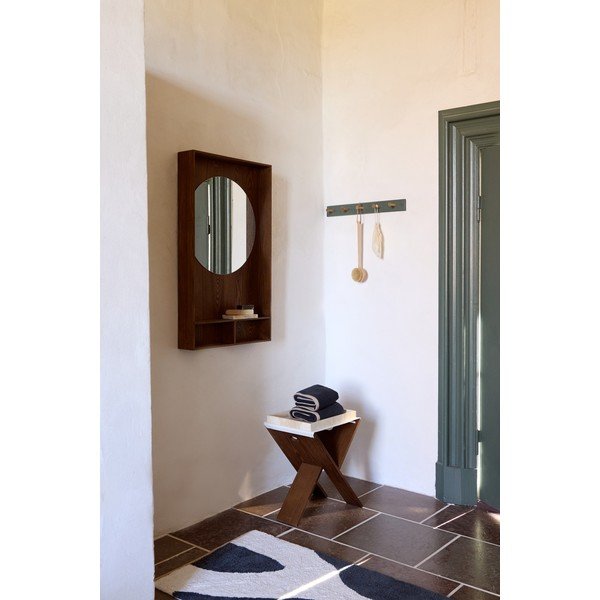 Dunkelgrauer/beiger, waschbarer Baumwollteppich, 70 × 150 cm Figura - Mette Ditmer Denmark-image-4
