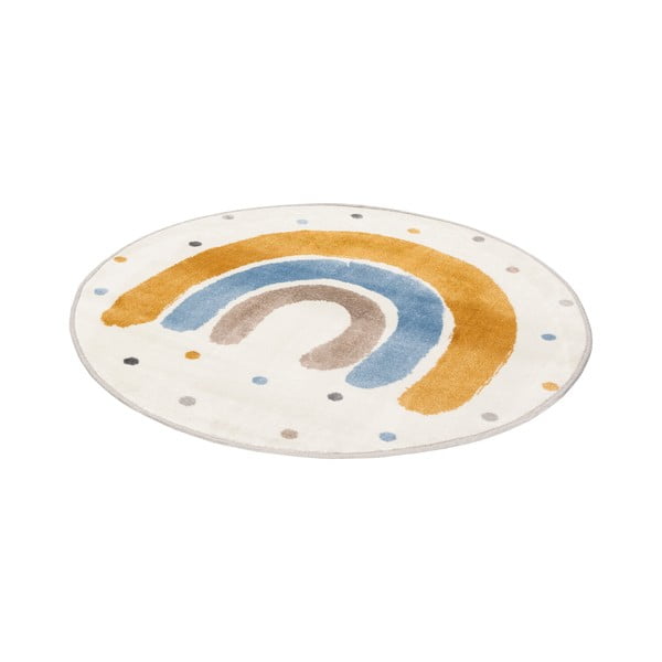 Ockergelber/elfenbeinfarbener Kinderteppich, Ø 133 cm Joyful Gold - FD-image-4