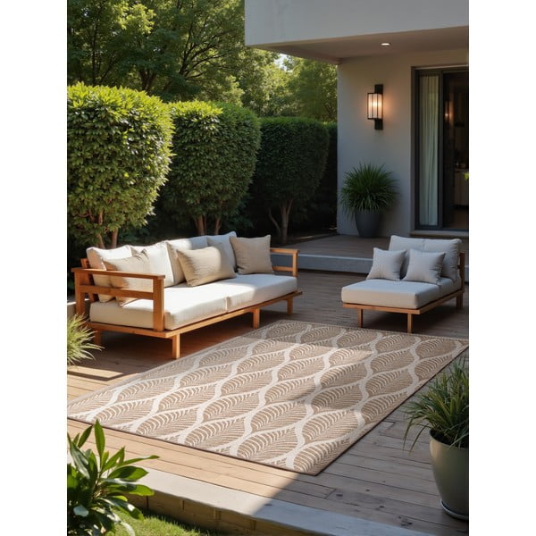 Teppich für den Innen- und Außenbereich in Beige und Elfenbein, 120 x 170 cm Duet Liora - Hanse Home-image-2