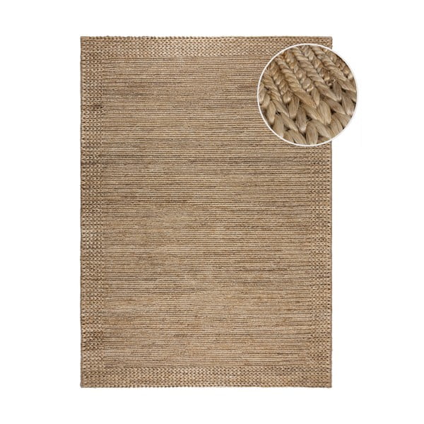 Handgewebter Teppich in Natur 120x170 cm Drew Border – Flair Rugs