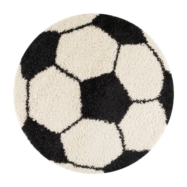 Schwarz-cremefarbener Kinderteppich, Durchmesser 100 cm Fun - Ayyildiz Carpets