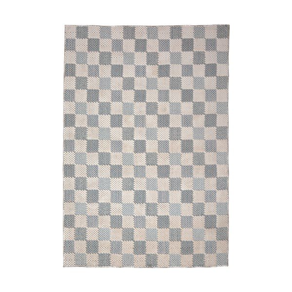 Blauer, waschbarer Teppich mit Baumwollanteil, 155 x 230 cm Muted Checkerboard - Flair Rugs