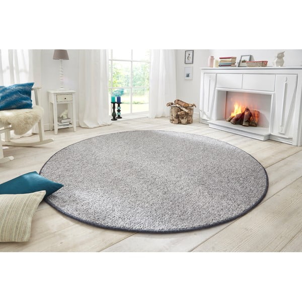 Grauer runder Teppich, Ø 200 cm Wolly - Hanse Home-image-1