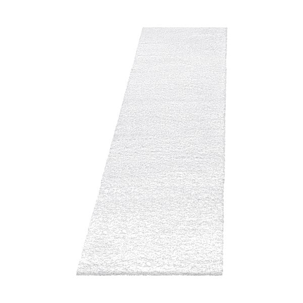 Weißer Läufer 80 × 250 cm Fluffy - Ayyildiz Carpets
