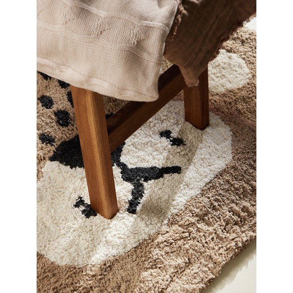 Hellbrauner, waschbarer/handgewebter Baumwoll-Kinderteppich, 93 × 120 cm Snuggle Bea - Hanse Home-image-4