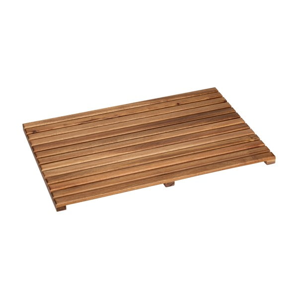 Badezimmervorleger aus Holz in Naturfarbe, 40 x 60 cm Acacia - Wenko-image-1