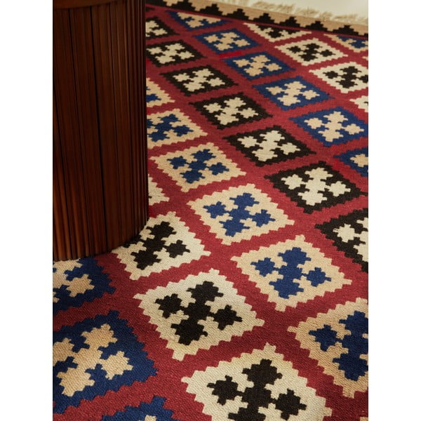 Roter, beidseitig nutzbarer, handgewebter Wollteppich, 160 × 230 cm Kamal Rami - Hanse Home-image-2
