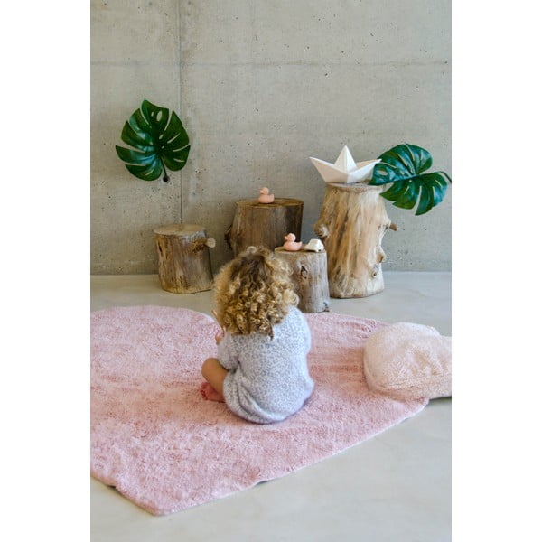 Rosa, waschbarer, handgewebter Baumwoll-Kinderteppich, 160 x 180 cm Puffy Love - Lorena Canals-image-4