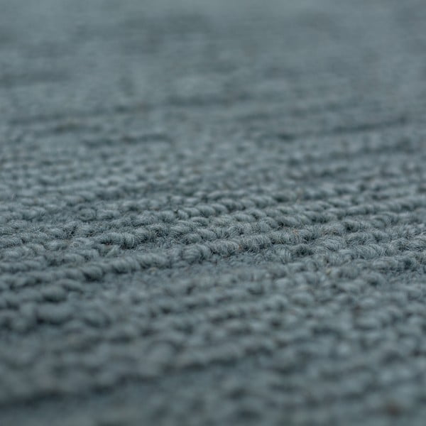 Graublauer, handgewebter Wollläufer, 80 × 230 cm Harris Boucle - Flair Rugs-image-2