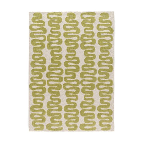 Hellgrüner/cremefarbener Teppich 160x230 cm Flashy – Universal