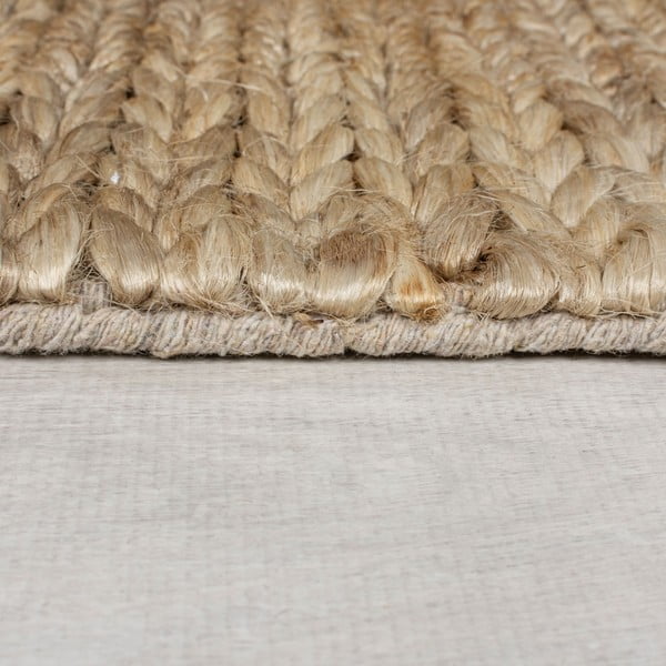 Handgewebter Teppich in Natur 120x170 cm Drew Border – Flair Rugs-image-4