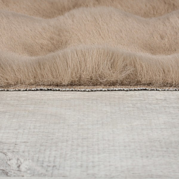 Braunes Kunstfell 160 × 230 cm Waffle Faux Fur - Flair Rugs-image-4