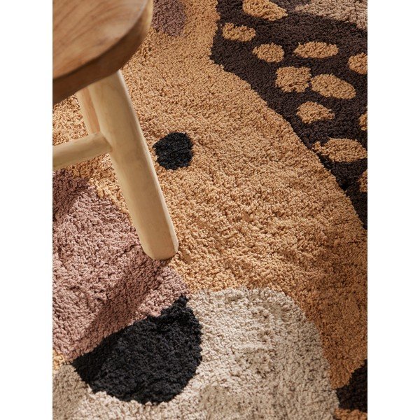 Orange/brauner, waschbarer, handgewebter Baumwoll-Kindenteppich, 120 x 125 cm Snuggle Roary - Hanse Home-image-4