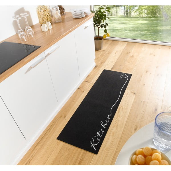 Schwarzer, waschbarer Läufer, 50 x 150 cm Cook & Clean - Hanse Home-image-1