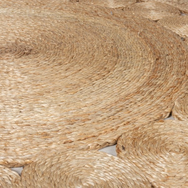 Beige/naturfarben, handgewebter runder Jute-Teppich, Ø 150 cm Arya - Flair Rugs-image-3